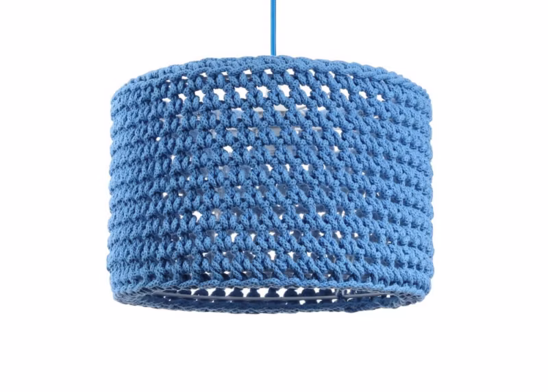 Lampa Bps Koncept wisząca COTTON 25 niebieska 1 szt