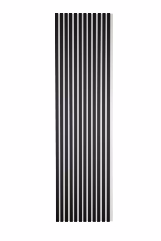 Lamele na Białej Płycie Ścienne SunWood 275x55cm Panel Dekoracyjny Czarne 1 szt.