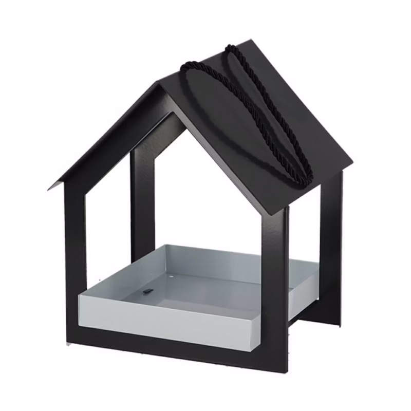 Karmnik dla ptaków wiszący Esschert Design stalowy szary 23x19x19 cm 1 szt.