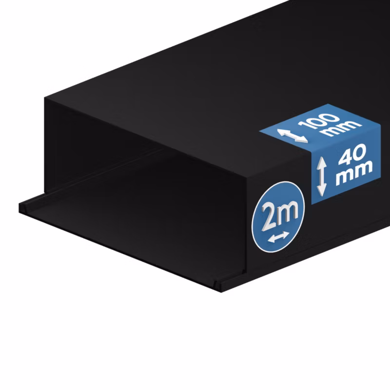 Kanał elektroinstalacyjny Edo 100/40 2m Ciemny Antracyt 1 szt.