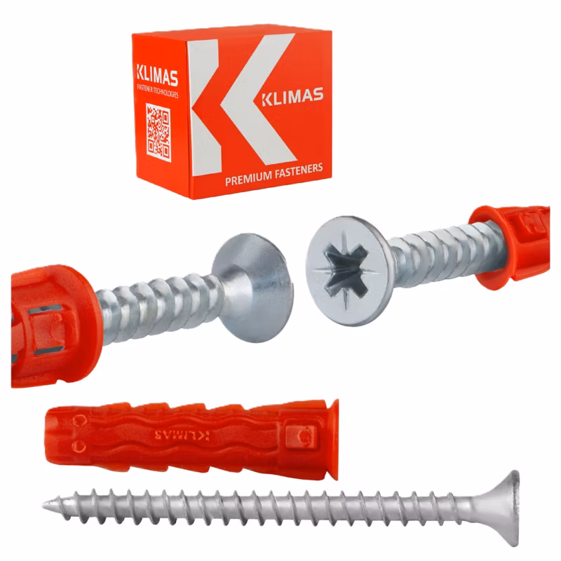 Kołki rozporowe uniwersalne Klimas SFXP 10×60 mm z wkrętem stożkowym 50szt