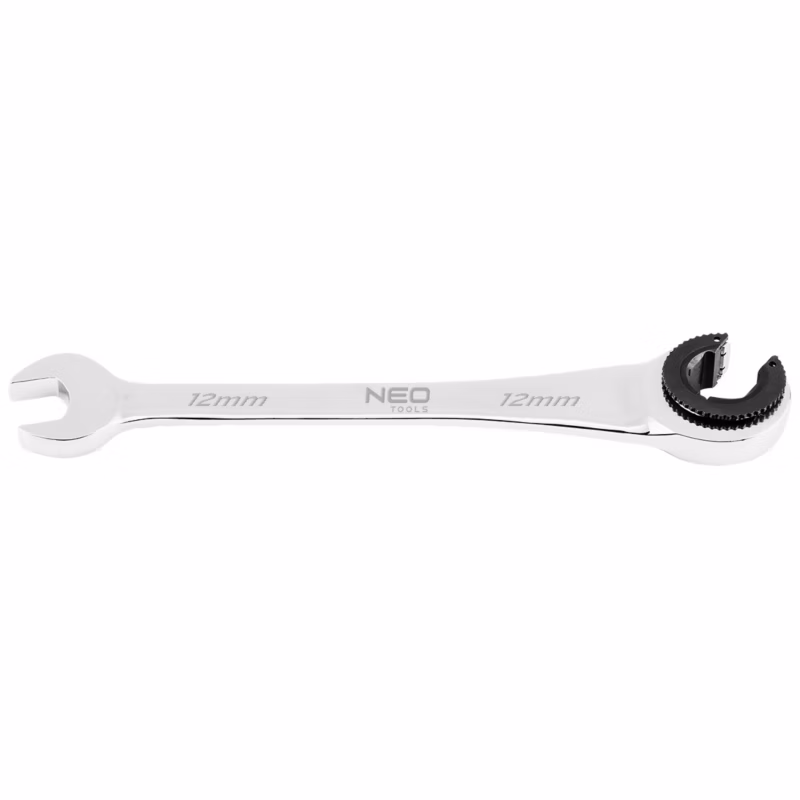 Klucz płasko-oczkowy NEO TOOLS rozcięty z grzechotką, 12 mm 1 szt