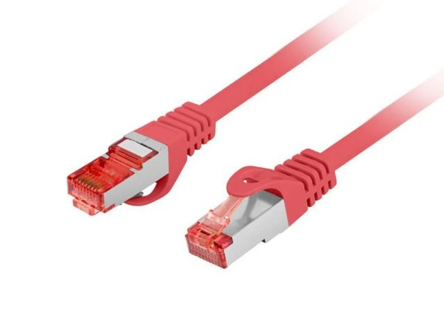 Patchcord kat.6 s/ftp lszh cu 1.5m czerwony fluke passed lanberg PCF6‑10CU‑0150‑R