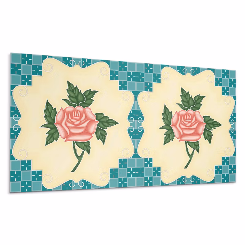 Kafelki samoprzylepne Wallfluent 60×30 cm Różana aranżacja kwiatów 6 szt.