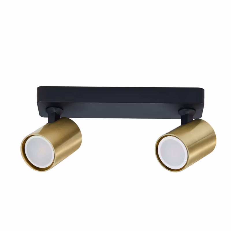 Kinkiet ścienny Light Prestige Snow złoto-czarny 2 x GU10 x 50W IP20 wym: 11,2 x 25 x 6 cm – 1 szt.