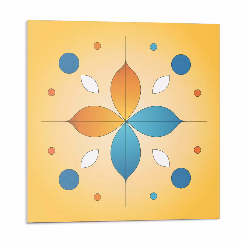Kafelki samoprzylepne Wallfluent 50×50 cm Geometryczne motywy kwiatowe 4 szt.
