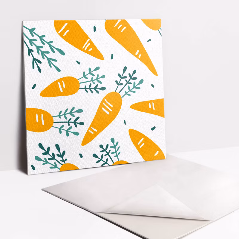 Kafelki samoprzylepne Tulup 30×30 cm Rysunkowa marchew 9 szt.