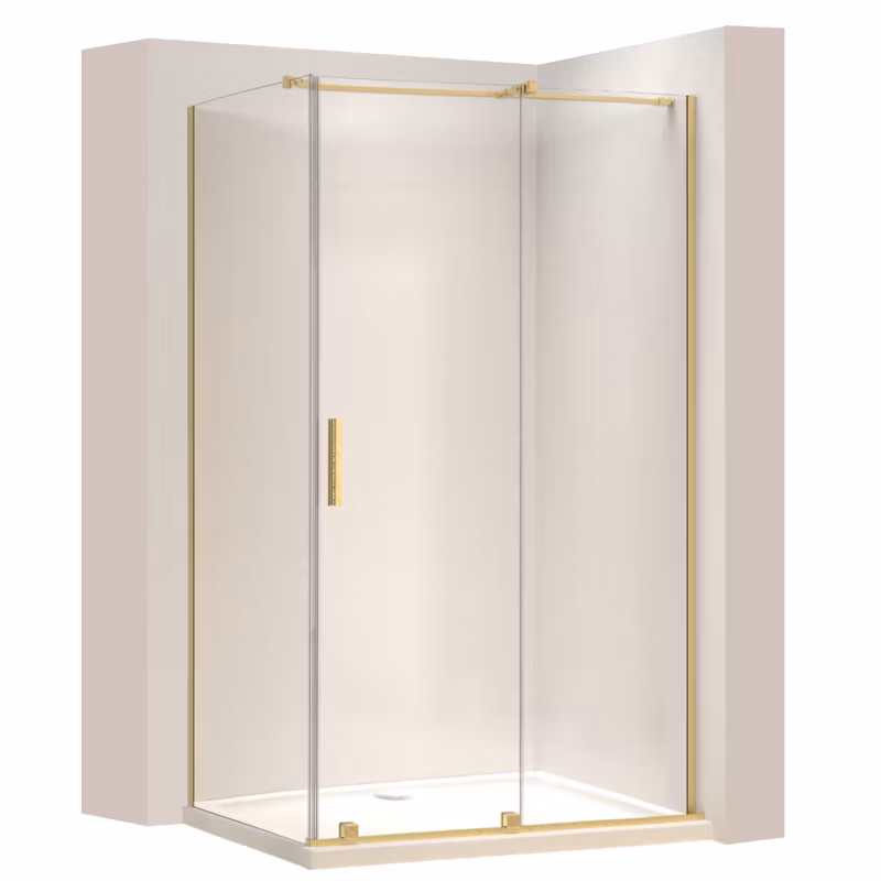 Kabina Prysznicowa Rea Montana Złota Szczotkowana 100X100 100X100X200,5Cm 1 Szt
