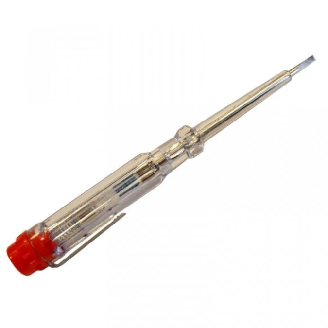 Próbnik napięcia 14 cm, transparentny 120‑250V 19300