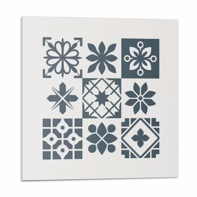 Kafelki samoprzylepne Wallfluent 50×50 cm Stylowe wzory geometryczne 4 szt.