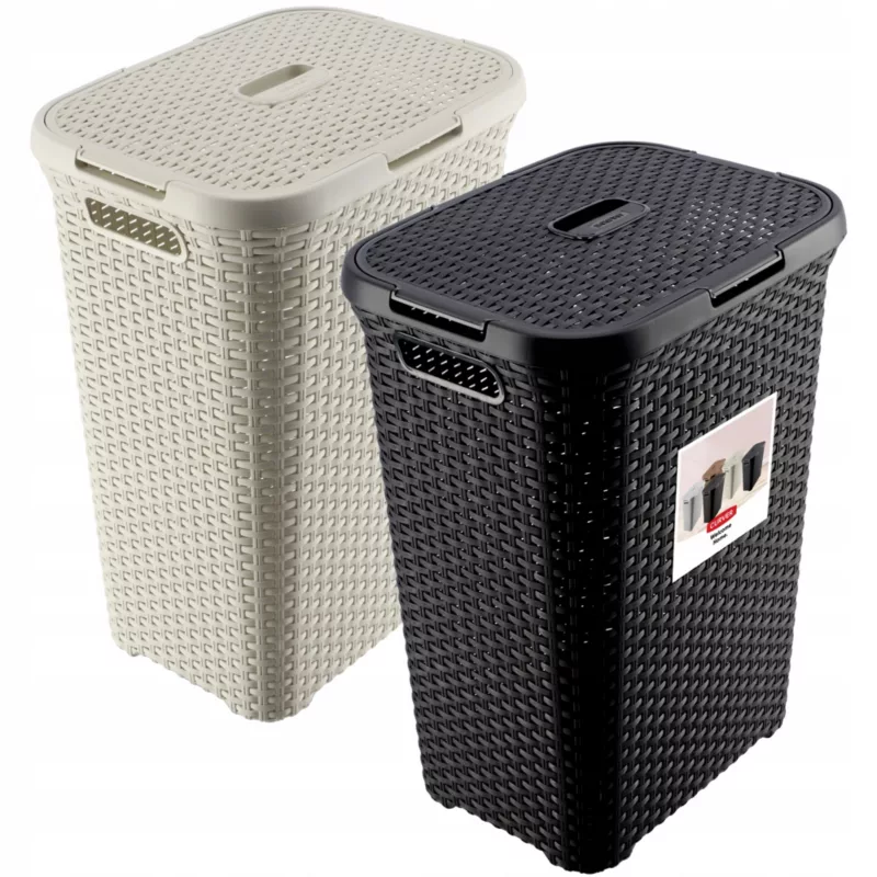 Kosze z pokrywą Curver Natural Style 60L mix kolorów, 2szt