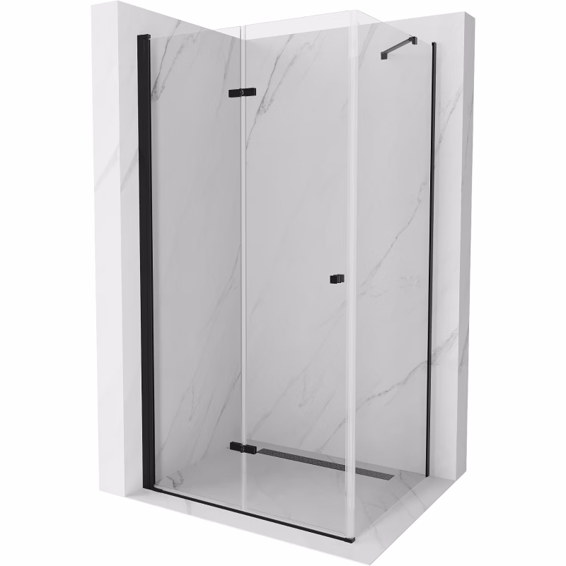 Kabina prysznicowa składana Mexen Lima transparent czarna 1 szt. 5907709104556