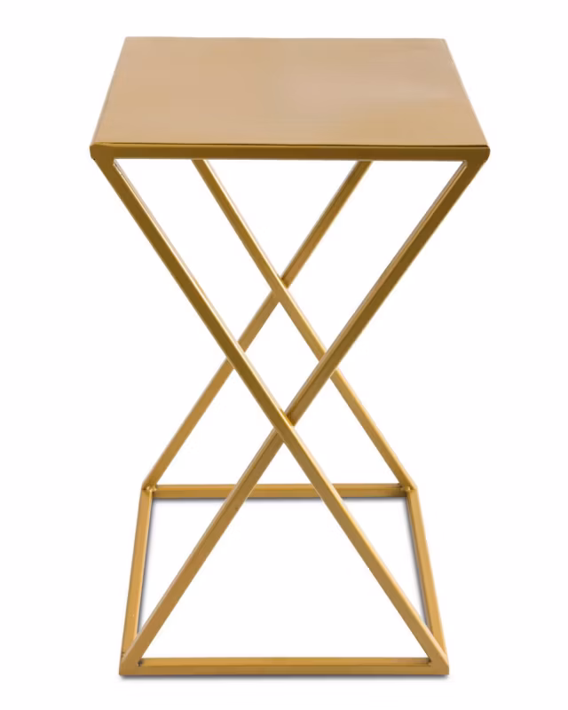Kwietnik stojący Timber HowHomely Metalowy Złoty 24×40 cm 1 szt.