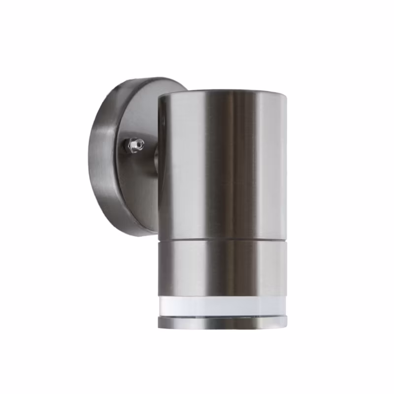 Kinkiet ścienny zewnętrzny Struhm Taras matowy chrom 1 x GU10 x IP54 wym: 13 x 7,5 x 9 cm – 1 szt.