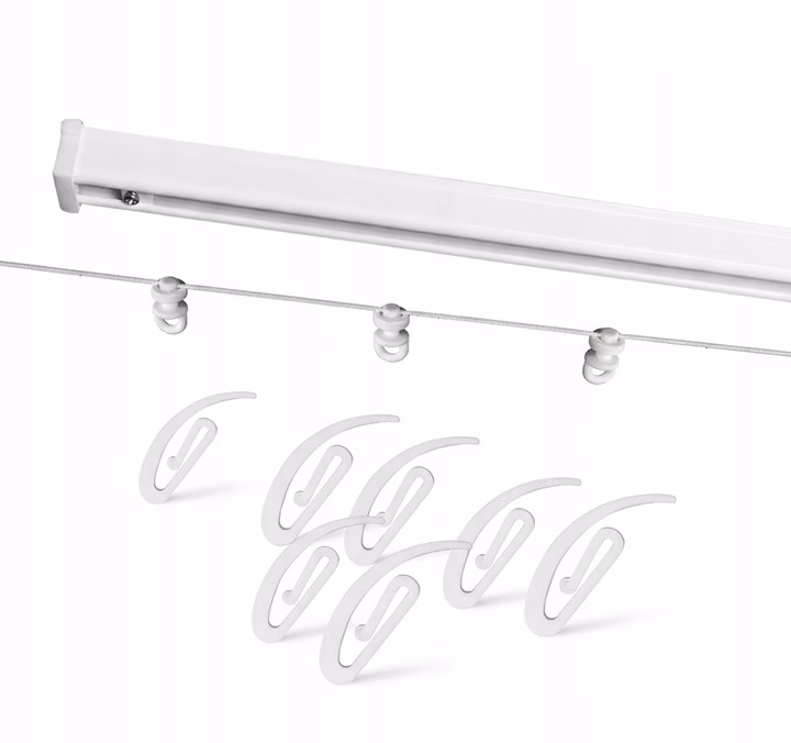 Karnisz Szyna Sufitowa Aluminiowa ZESTAW WAVE PS PANCZO Biały 450 cm 1 szt.