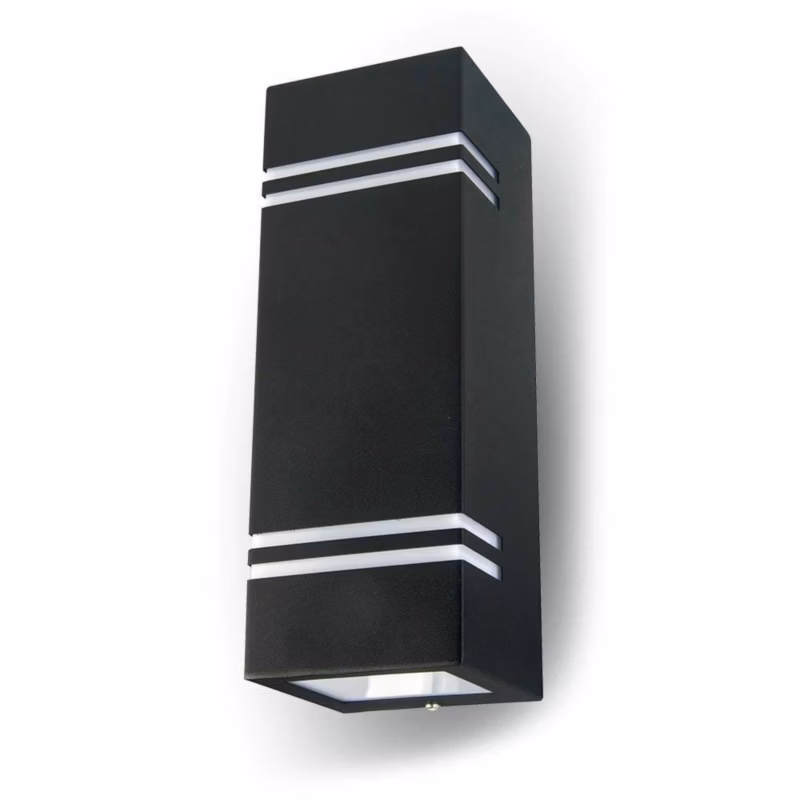 Kinkiet ścienny zewnętrzny V-TAC czarny 2 x GU10 x IP44 wym: 8,7 x 8,5 x 25 cm – 1 szt.