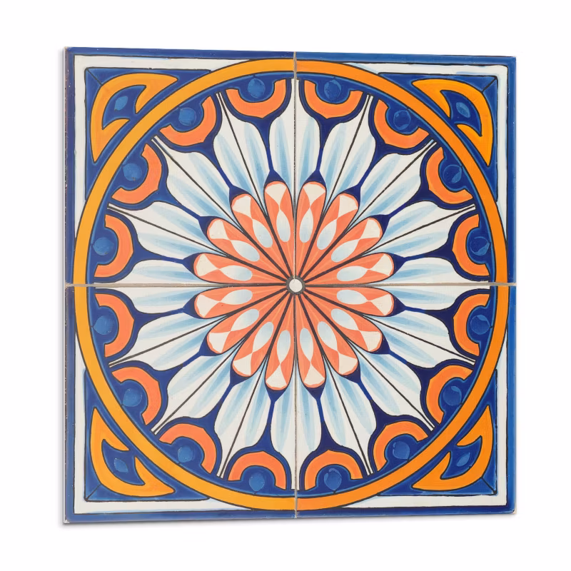 Kafelki samoprzylepne Wallfluent 50×50 cm Kwiatowy wzór z finezyjnymi akcentami 4 szt.