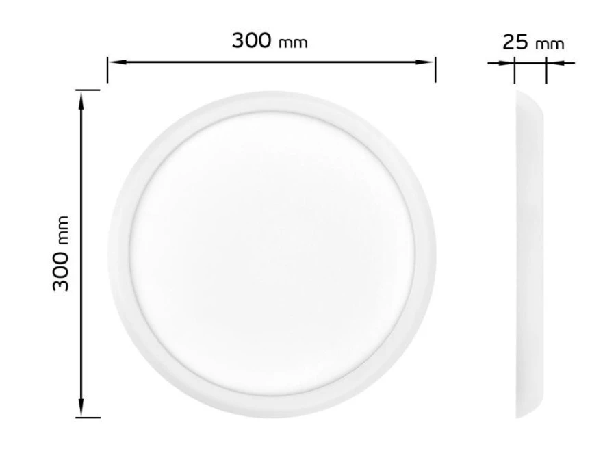 Plafon 2w1 LED Pherkad 18/25 W 3000K‑6000K IP44 Natynkowy Podtynkowy