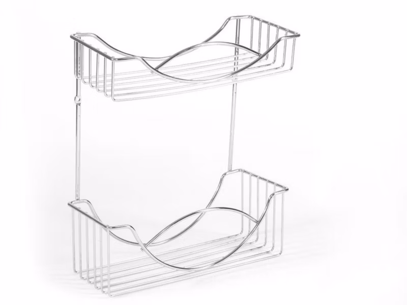 Koszyk łazienkowy wiszący AWD Interior chrom metalowy montaż ścienny 33cm 1 szt.