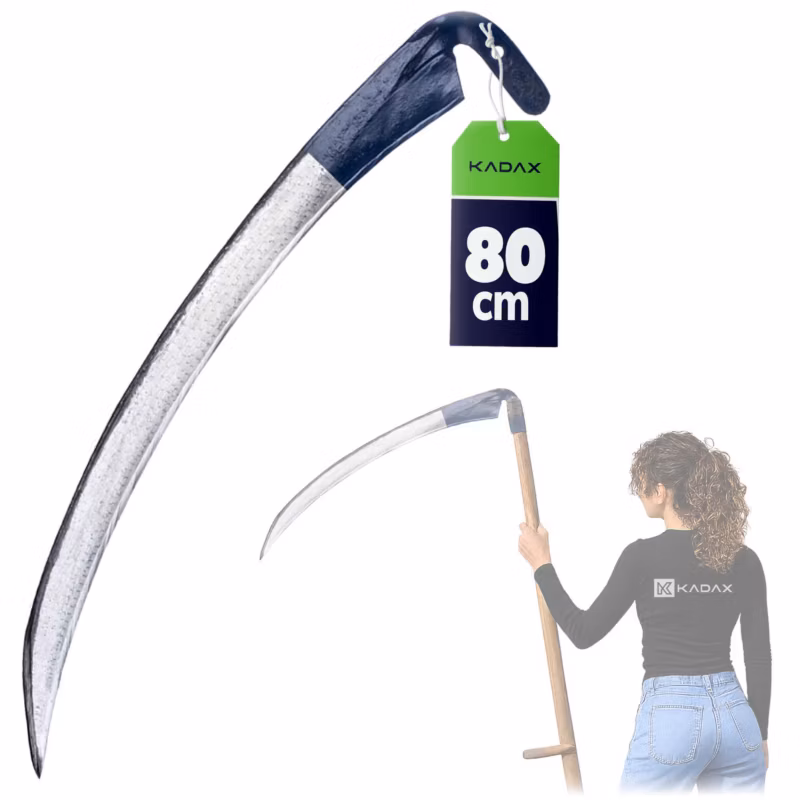 Kosa KADAX Ręczna Kuta Ostrzona Trawy metalowa 80cm Solidna mocna Ogrodowa Leśna 1szt.
