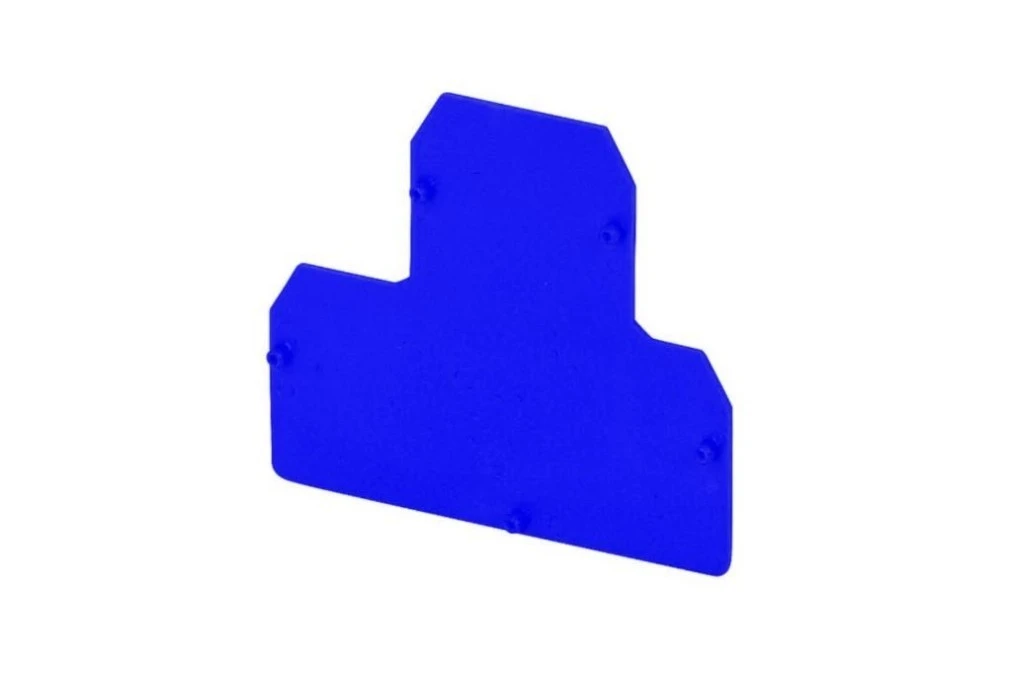 Płytka skrajna do złączek dwupiętrowych ZUG‑G21‑24 niebieski PSU‑4/2Z A41‑0406