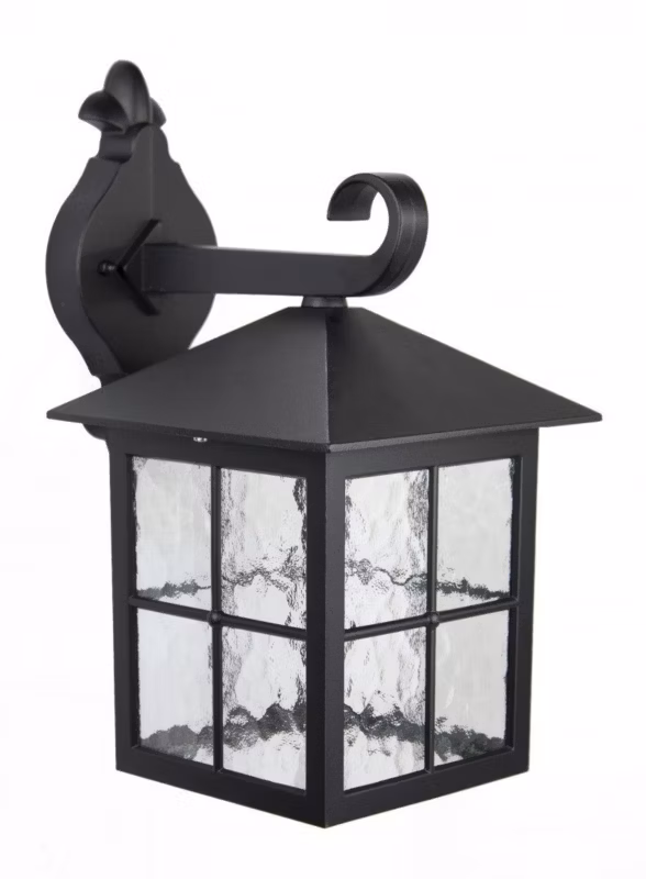 Kinkiet ścienny zewnętrzny SU-MA Wenecja czarny 1 x E27 x 60W IP43 wym: 34 x 18,5 x 24 cm – 1 szt.