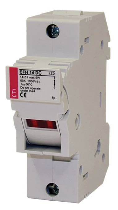 Podstawa bezpiecznikowa 1P 25A 1000V DC 14x51mm EFH 14 DC 002560201