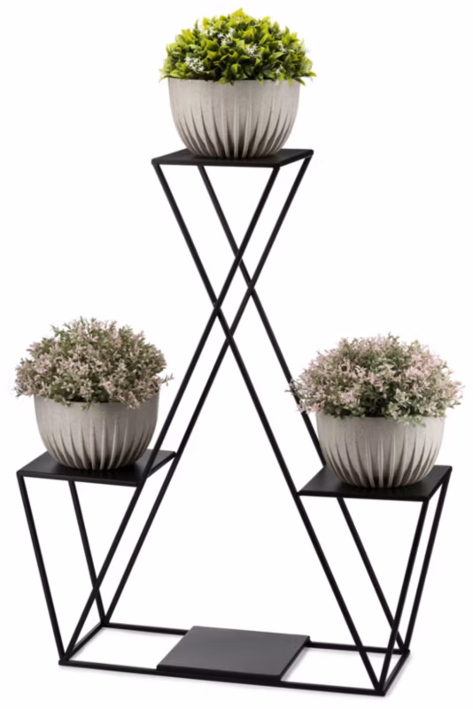 Kwietnik stojący Dąstal Metalowy Czarny 78x24x95 cm 1 szt.