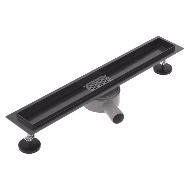 Korpus odpływu liniowego SEVANTE obrotowy 100 cm czarny FLAT 1 szt.