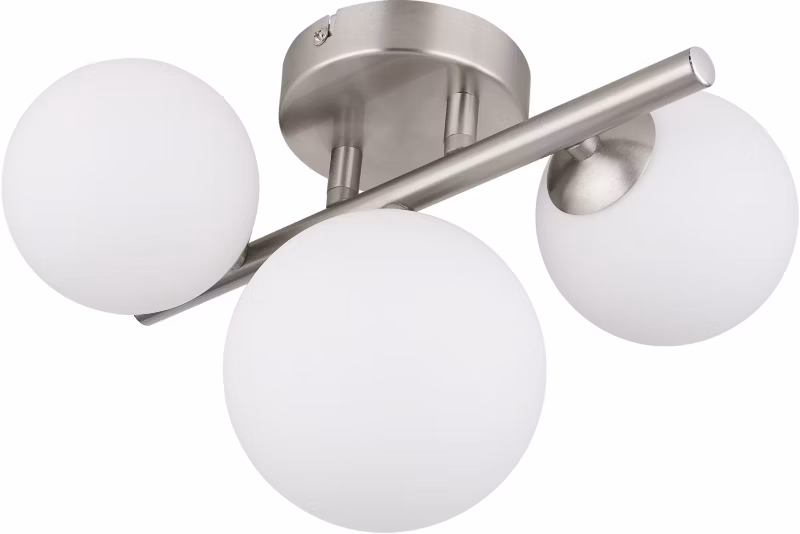 Kinkiet LED Globo Lighting Riha, 3×3,5 cm, nikiel mat/szkło opalizowane, G9, 1 szt.