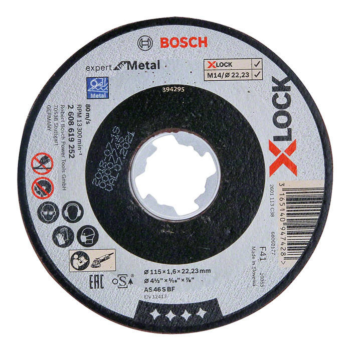 Tarcza do cięcia metalu Bosch 115×1,6×22,23 X-LOCK