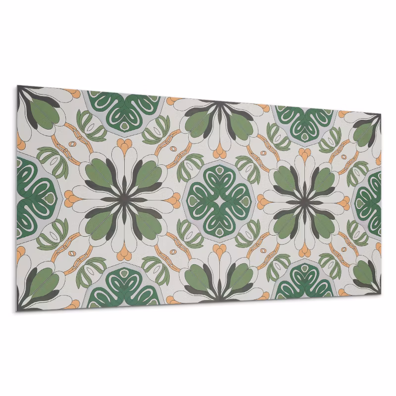 Panele samoprzylepne Wallfluent 60×30 cm Symetryczny motyw kwiatowy 6 szt. 4070095612200