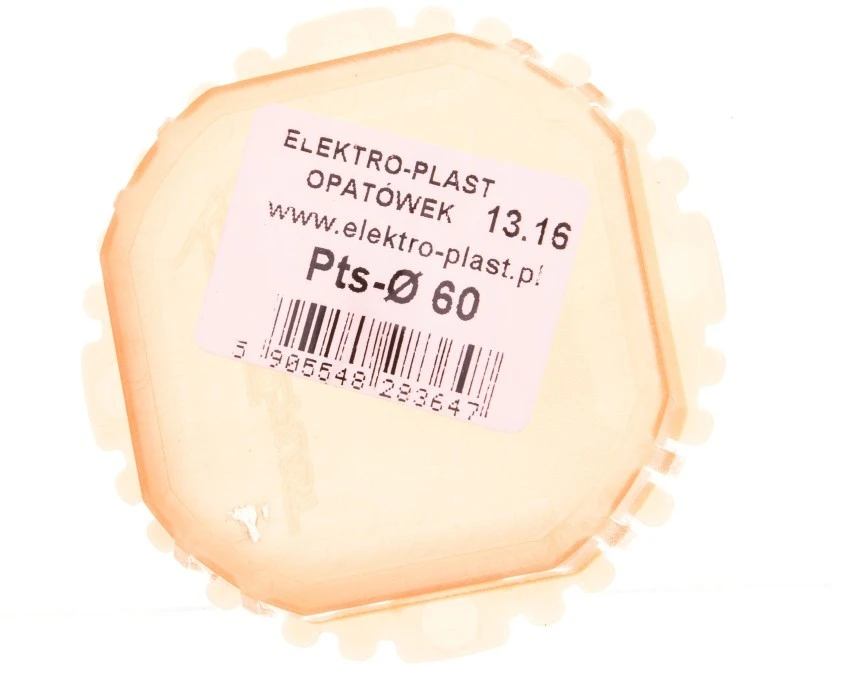 Pokrywa sygnalizacyjna fi 60mm okrągła pomarańczowa PTs 60 13.16 /50szt./