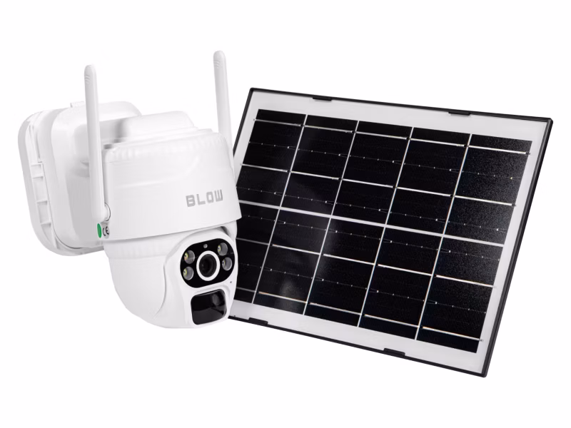 Kamera BLOW 3MP 4G solarna LTE SIM GSM na kartę zewnętrzna obrotowa IP66 PIR LED 1 szt.