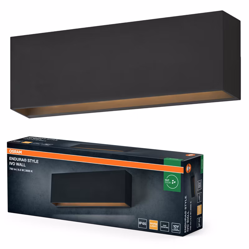 Kinkiet Ogrodowy Endura Osram Lampa LED 6.5W 400lm 3000K Szary IP65 1 szt.