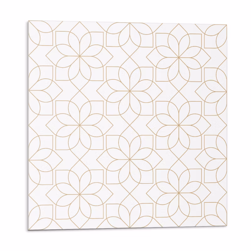 Kafelki samoprzylepne Wallfluent 50×50 cm Wzór kwiatów w geometrycznych kształtach 4 szt.