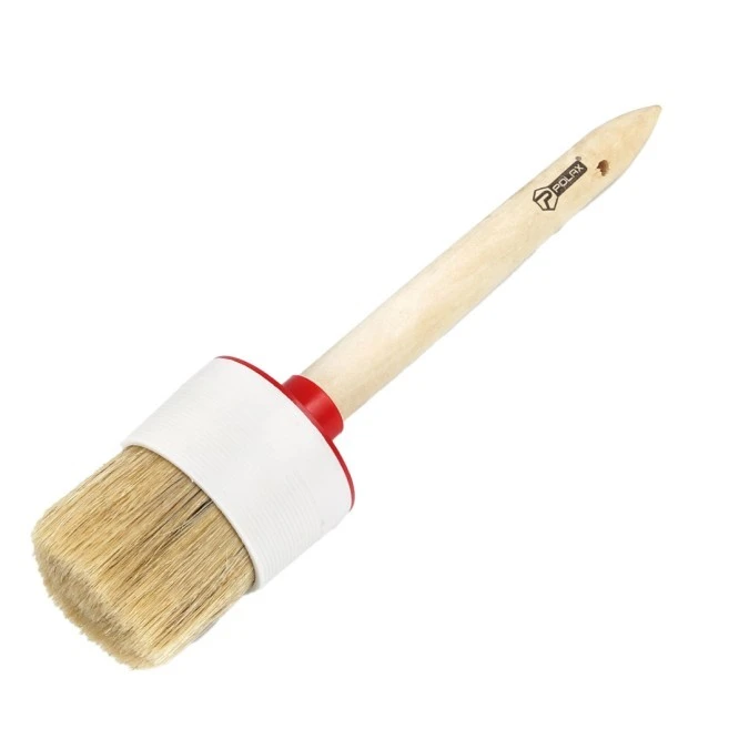 Pędzel okrągły Polax z drewnianą rączką №18/60 mm (08‑009)