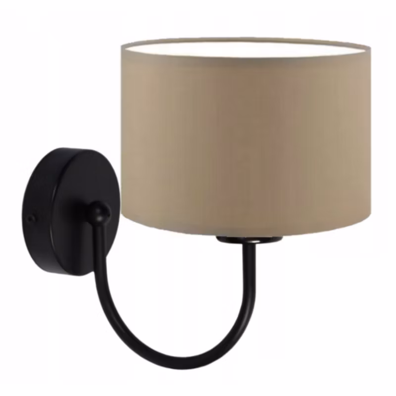Kinkiet Volta Light Factory Scoro Czarny/Cappuccino Abażur 1xE27 1szt.